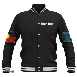 Australia Sport Darts Custom Baseball Jacket - Dart Board And Australia Flag Patterns With Kangaroo Drinking Art Baseball Jacket