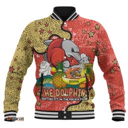 Redcliffe Dolphins Custom Baseball Jacket - Australian Big Things Baseball Jacket