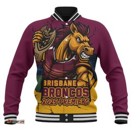 Amazing Aussie Brisbane Broncos Unleash Power In The Ultimate Battle Baseball Jacket