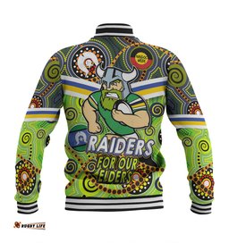 Amazing Aussie Canberra Raiders Naidoc Week Custom Raiders Naidoc For Our Elders Dot Art Style Baseball Jacket