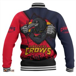 Amazing Aussie Adelaide Crows Breaking Through Fan Design Baseball Jacket