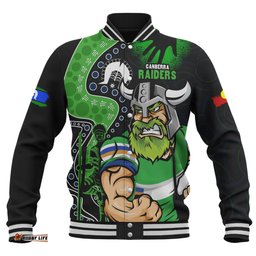 Amazing Aussie Canberra Raiders NAIDOC Indigenous Warrior Spirit Baseball Jacket