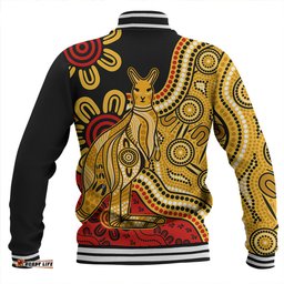Amazing Aussie Australia Aboriginal Kangaroo Journey Baseball Jacket