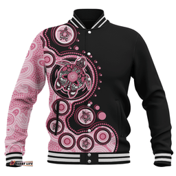 Amazing Aussie Australia Indigenous Turtle Aboriginal Dot Art Pink Baseball Jacket