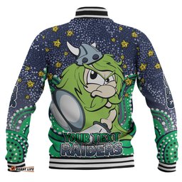 Amazing Aussie Canberra Raiders Custom Custom With Aboriginal Inspired Style Of Dot Painting Patterns Baseball Jacket