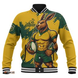 Amazing Aussie Aussie Wallabies Wallabies Kangaroo Power Rugby Baseball Jacket