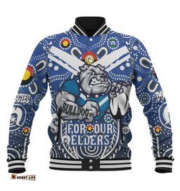 Amazing Aussie Canterbury Bankstown Bulldogs Naidoc Week Custom Bulldogs Naidoc For Our Elders Dot Art Style Baseball Jacket