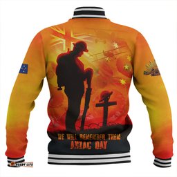 Amazing Aussie Australia Dawn Of Sacrifice Anzac Remembrance Baseball Jacket