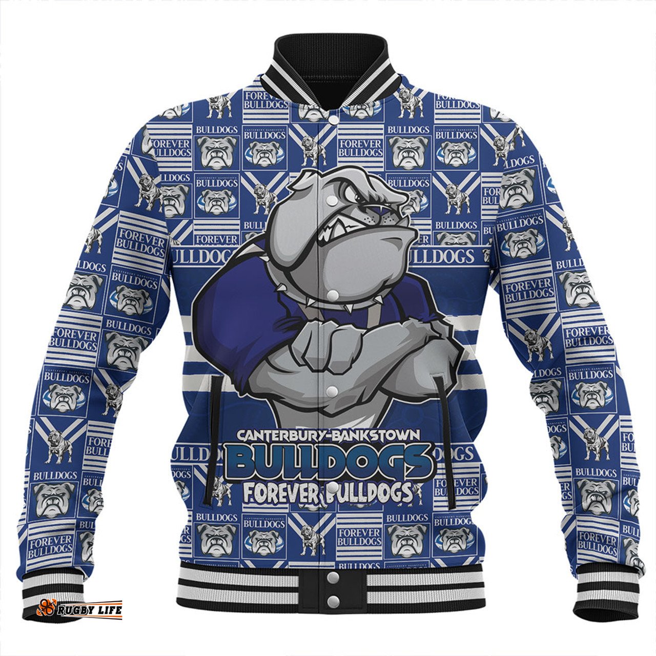 Amazing Aussie Canterbury Bankstown Bulldogs Champion���s Pride Comic Style Baseball Jacket