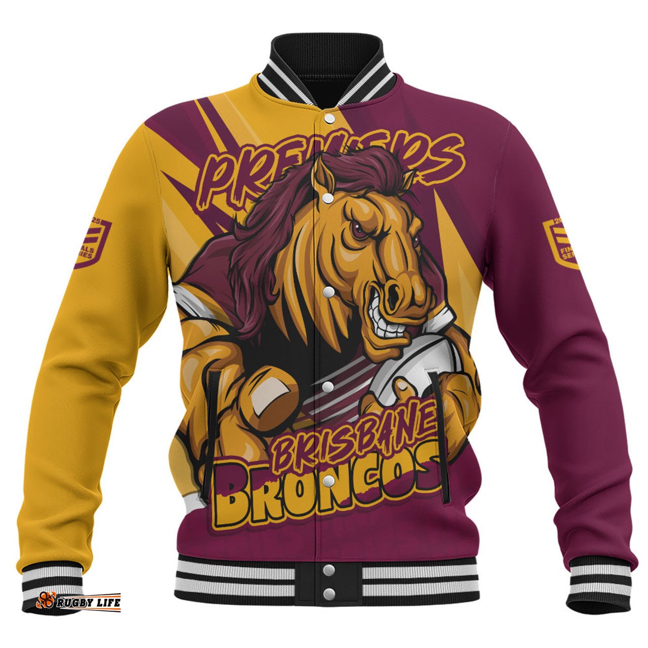 Amazing Aussie Brisbane Broncos Chasing Victory 2025 Final Series Pride Baseball Jacket