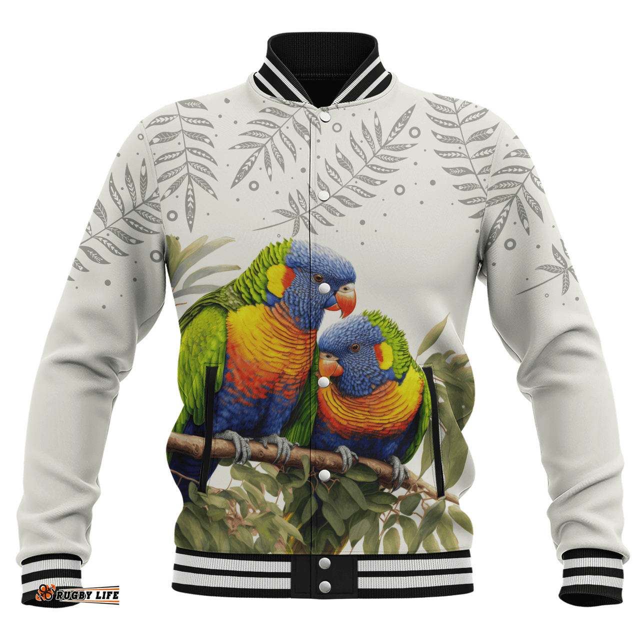 Amazing Aussie Australia Australia Rainbow Lorikeets Birds Art Inspired Baseball Jacket