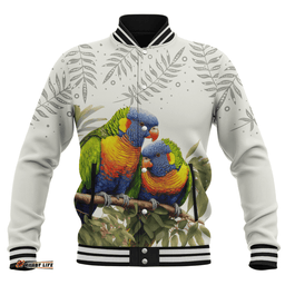 Amazing Aussie Australia Australia Rainbow Lorikeets Birds Art Inspired Baseball Jacket