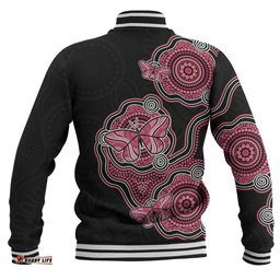Amazing Aussie Australia Aboriginal Butterfly Dot Art Inspired Baseball Jacket
