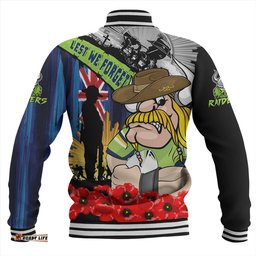 Amazing Aussie Canberra Raiders United In Spirit Anzac Day Tribute Baseball Jacket