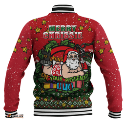 Amazing Aussie Australia Aussie Ugly Christmas Santa Present Baseball Jacket
