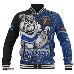 Amazing Aussie Canterbury Bankstown Bulldogs Power Through Generations NAIDOC Edition Baseball Jacket