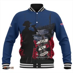 Amazing Aussie Australia Anzac Day Lest We Forget Royal Australian Navy Baseball Jacket