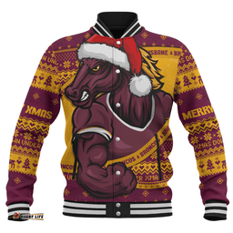 Amazing Aussie Brisbane Broncos Ugly Knit Style For Christmas Game Fans Baseball Jacket