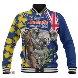 Amazing Aussie Australia Australia Day Koala Golden Wattle Edition Baseball Jacket