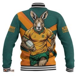 Amazing Aussie Aussie Wallabies Aboriginal Strength Wear Wallabies Rugby Edition Orange Baseball Jacket