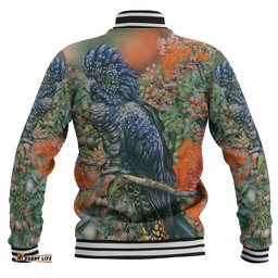 Amazing Aussie Australia Black Cockatoo Black Cockatoo and Flowering Gum Baseball Jacket