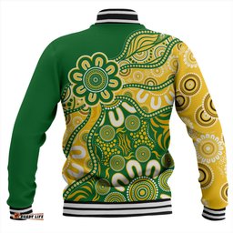 Amazing Aussie Australia Aboriginal Dot Design Kangaroo Baseball Jacket