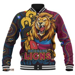 Amazing Aussie Brisbane Lions NAIDOC Spirit Of Country Baseball Jacket