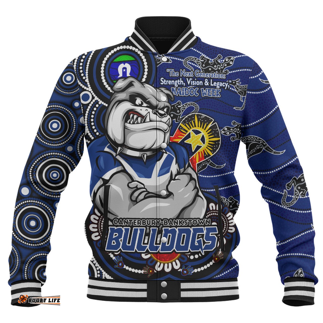 Amazing Aussie Canterbury Bankstown Bulldogs Spirit Of NAIDOC Series Baseball Jacket