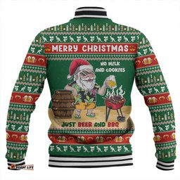 Amazing Aussie Australia Merry Christmas, Grilling Santa With Barbecue And Beer Green Baseball Jacket