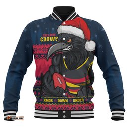 Amazing Aussie Adelaide Crows Merry Christmas Down Under Footy Power Style Baseball Jacket