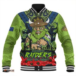 Amazing Aussie Canberra Raiders Ripped Legacy Of The Game The ANZAC Spirit Lives On Baseball Jacket