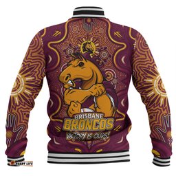 Amazing Aussie Brisbane Broncos Aboriginal Pattern Inspired Victory Is Ours Baseball Jacket