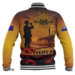 Amazing Aussie Australia ANZAC Day Guardian Of The Dawn Baseball Jacket