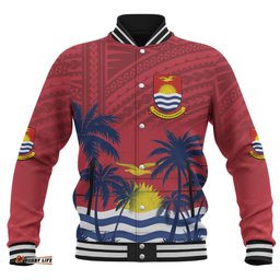 Amazing Aussie Australia South Sea Islanders Gilbert Islands In Polynesian Pattern With Coconut Trees Baseball Jacket