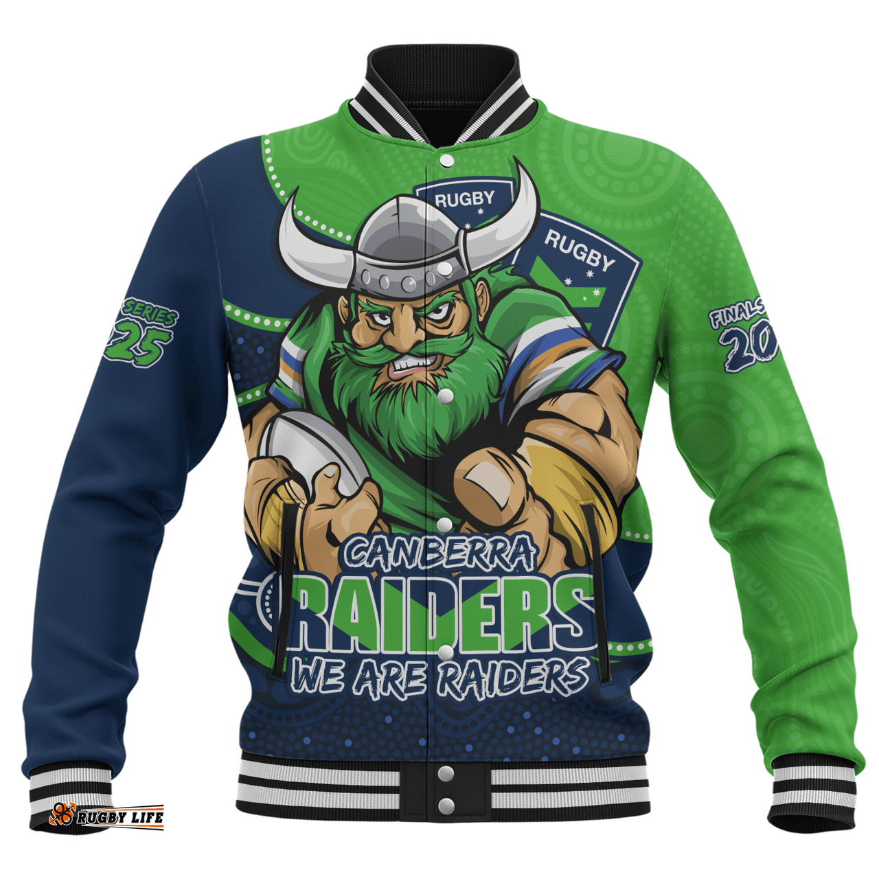 Amazing Aussie Canberra Raiders Battle For Glory Rugby Finals Edition Baseball Jacket
