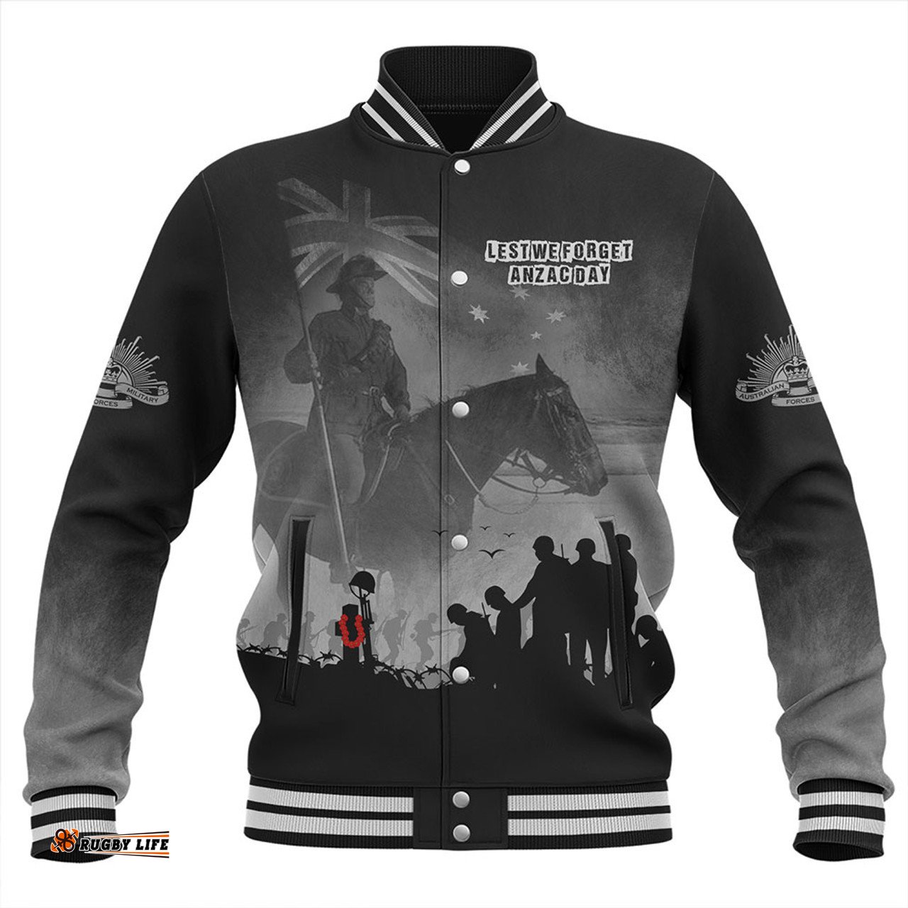 Amazing Aussie Australia Legacy Of Sacrifice Anzac Day Baseball Jacket