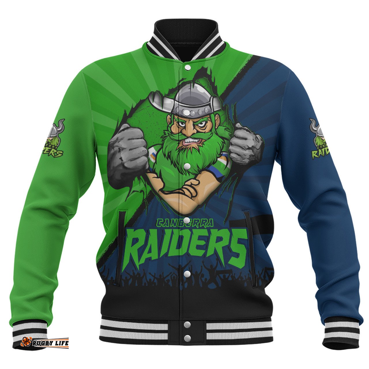 Amazing Aussie Canberra Raiders Fearless Soul Series Baseball Jacket