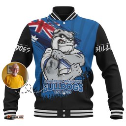 Amazing Aussie Canterbury Bankstown Bulldogs Heart Of A Fighter Tough And Fearless Baseball Jacket