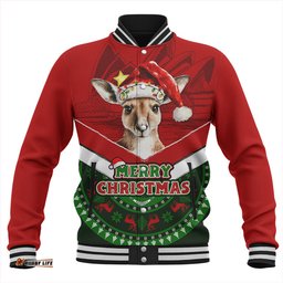 Amazing Aussie Australia Holiday Kangaroo Merry Christmas Baseball Jacket