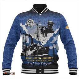 Amazing Aussie Australia Anzac Day Royal Australian Navy Camouflage Style Baseball Jacket