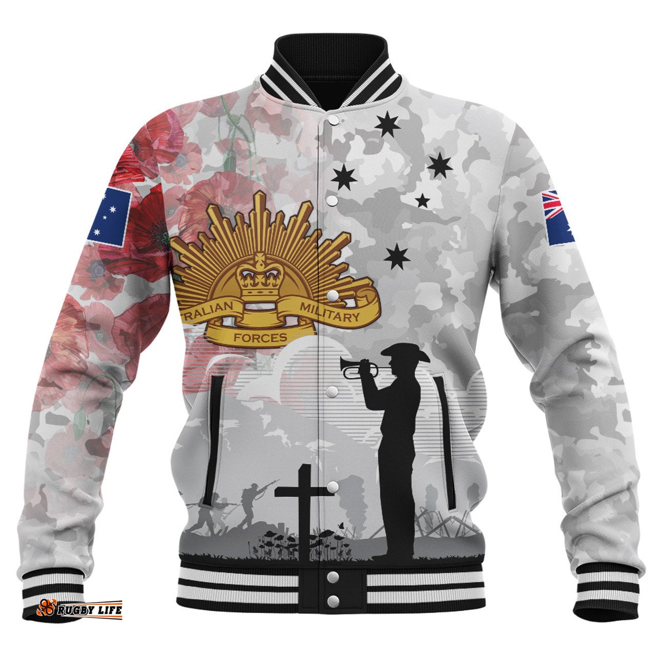 Amazing Aussie Australia We Will Remember Them Anzac Day Baseball Jacket