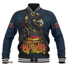 Amazing Aussie Adelaide Crows Full Moon Fever Halloween Supporter Baseball Jacket