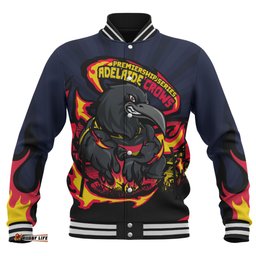 Amazing Aussie Adelaide Crows Premiership Series Flame Edition Baseball Jacket