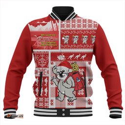 Amazing Aussie Australia Koala Wonderland Christmas Baseball Jacket