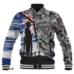 Amazing Aussie Australia Remembrance Day Heroic Soldier Legacy Baseball Jacket