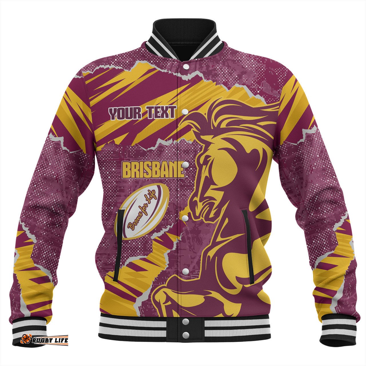 Brisbane Broncos Baseball Jacket - Theme Song
