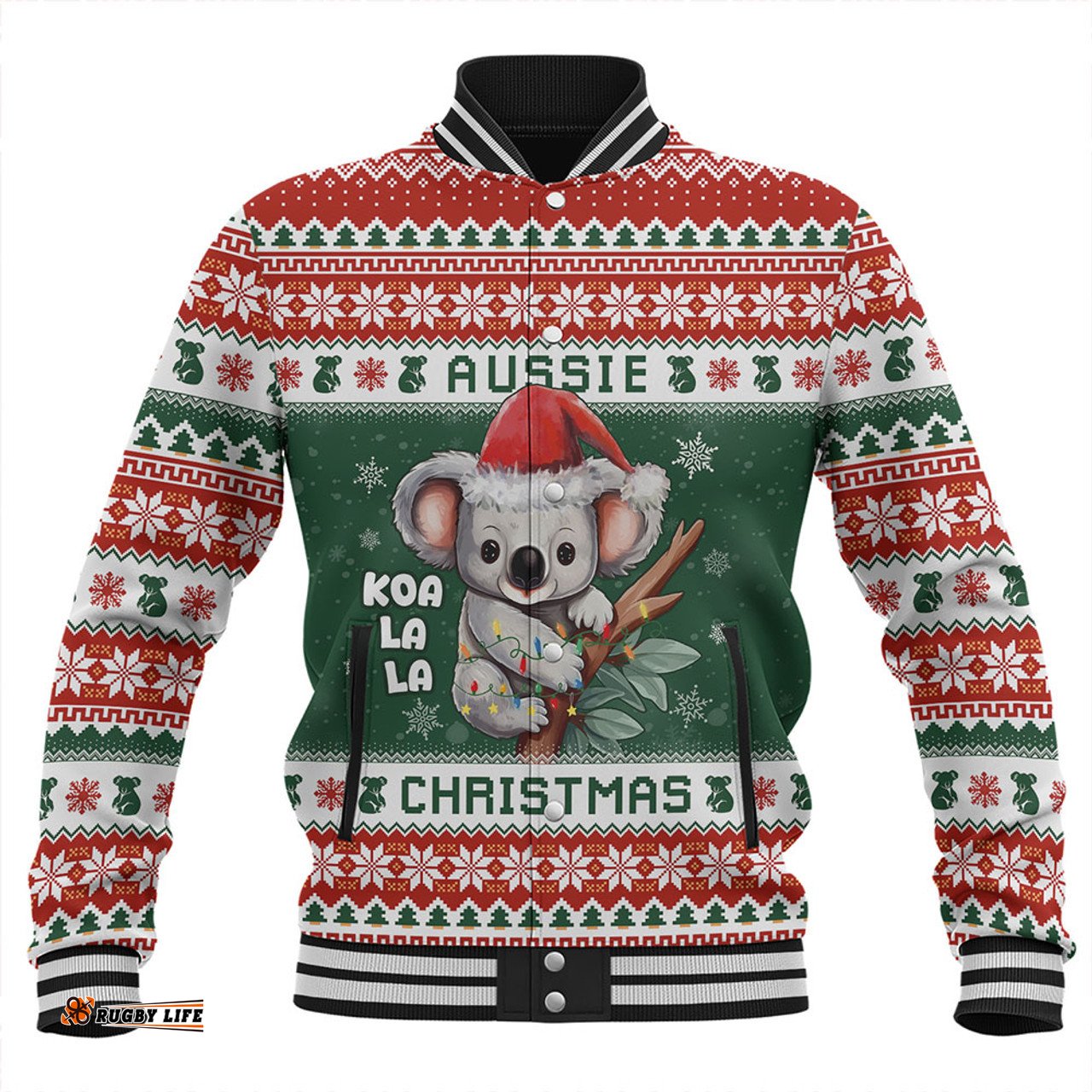Amazing Aussie Australia Merry Christmas Spirit Koala Edition Baseball Jacket