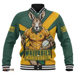 Amazing Aussie Aussie Wallabies Aboriginal Strength Wear Wallabies Rugby Edition Yellow Baseball Jacket