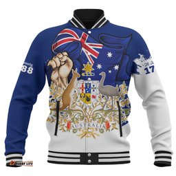 Amazing Aussie Australia Australia Power Pride And Heritage Crest Baseball Jacket