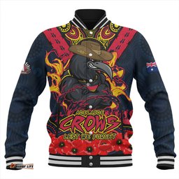 Amazing Aussie Adelaide Crows Ripped Legacy Of The Game The ANZAC Spirit Lives On Baseball Jacket